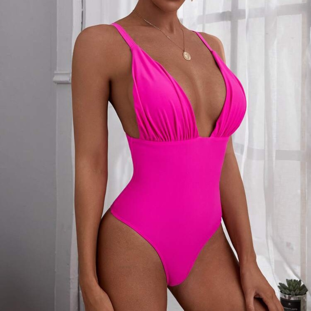 One piece bathing suit - Neon pink. Never worn.